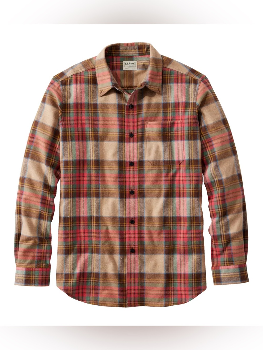 L.L. Bean - Men's Scotch Plaid Flannel Shirt, Traditional Fit